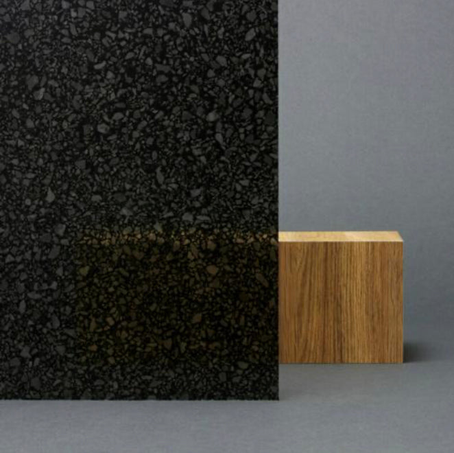 3M Terrazzo Black SH2BKTZ Window Film - Natural Washi Style Privacy Window Covering for Home & Office Decoration, UV Protection, Easy Installation