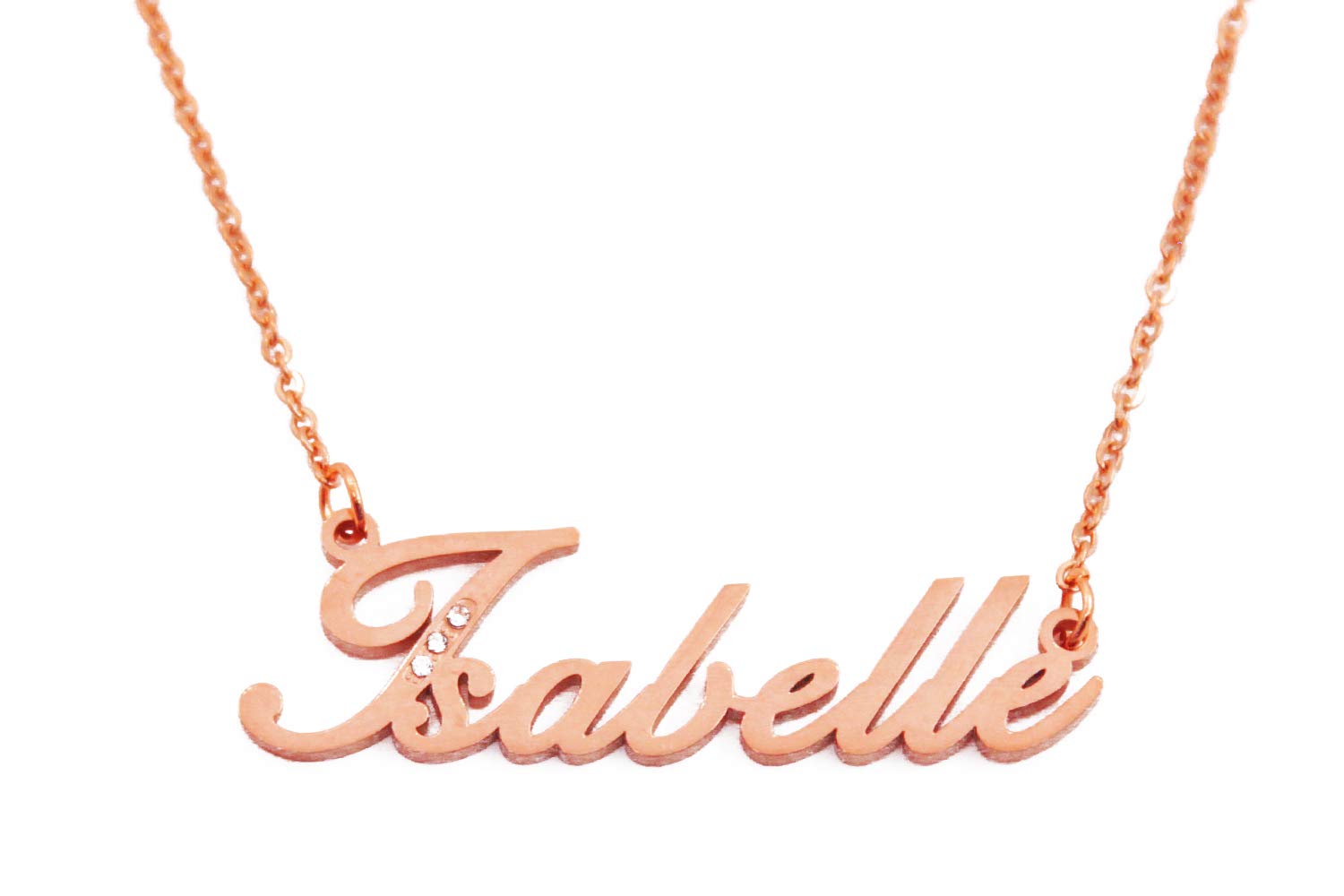 Personalized Rose Gold Plated Isabelle Name Necklace - Dainty Jewelry Gift for Women, Girlfriend, Mother, Sister & Friend (Gift Box Included) | Perfect for Birthdays, Anniversaries & Special Occasions