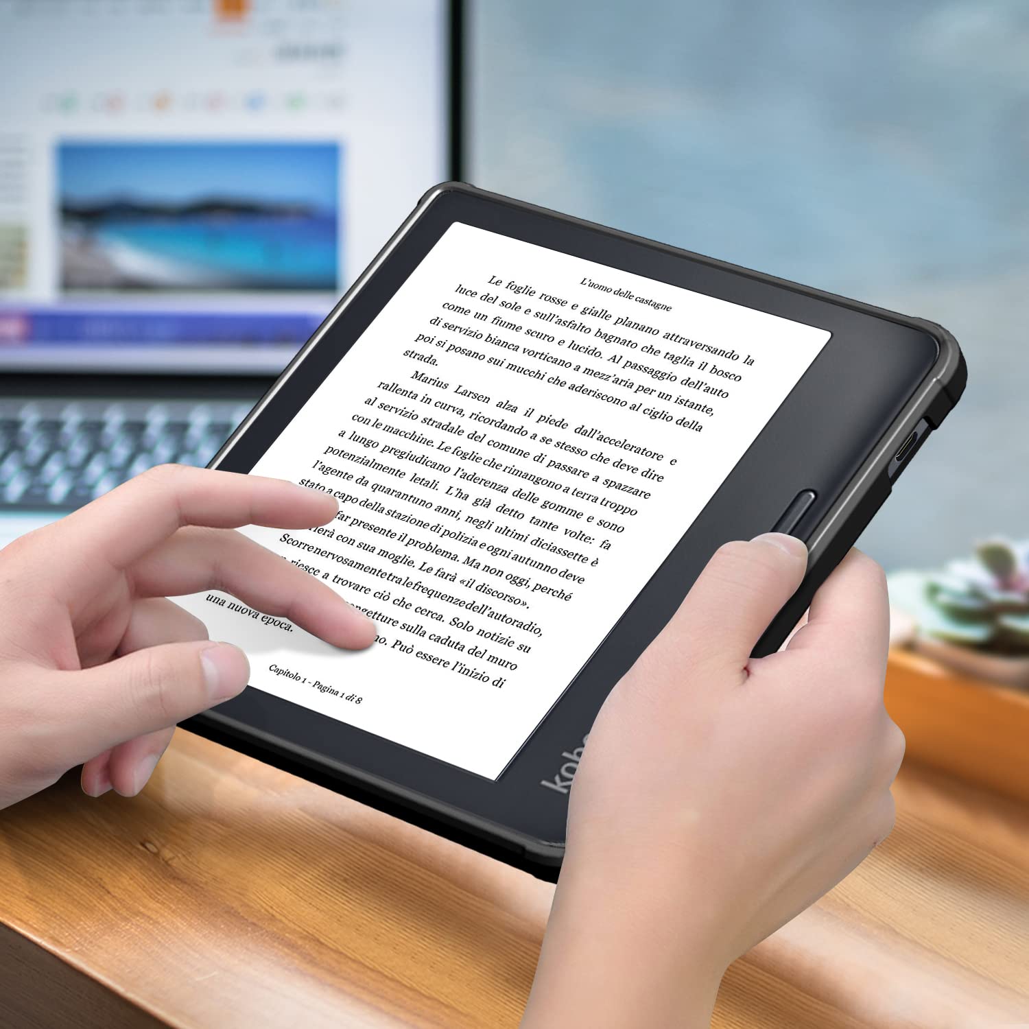 Premium PU Leather Case for Kobo Libra Colour & Libra 2 eReader - Slim Protective Cover with Auto Sleep/Wake | Perfect for Reading, Travel & Daily Commute