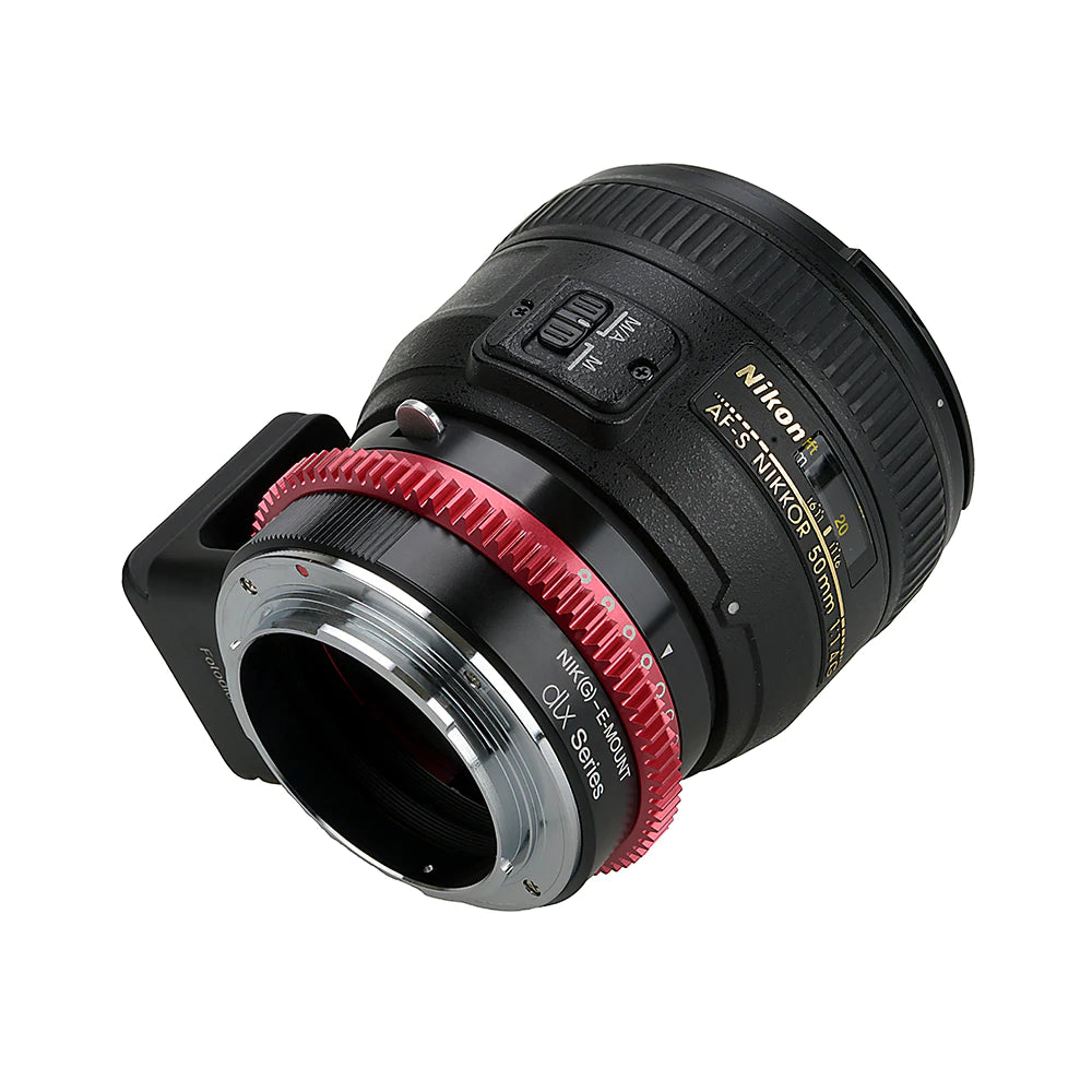 FotodioX Nikon F Mount G Type Lens to Sony E Mount Camera Adapter DLX Series Mark II - Compatible with Sony Mirrorless Cameras for Photography & Videography