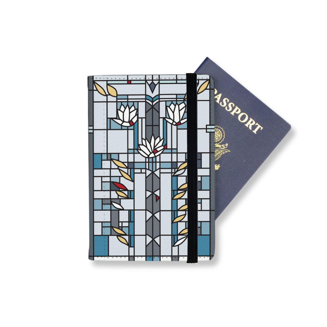 Elegant Waterlilies Passport Cover - RFID Blocking Travel Accessory for Women & Men - Perfect for International Trips, Business Travel & Vacation Protection