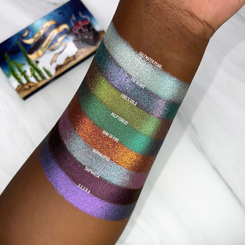 Deep Sea Treasures Eyeshadow Palette - 12 Vibrant Shades for Stunning Makeup Looks | Perfect for Party, Halloween & Cosplay