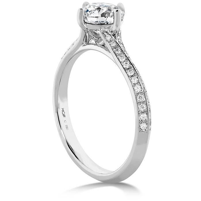 Hearts On Camilla Pave Knife Edge Engagement Ring - 14K White Gold Diamond Wedding Band for Women, Perfect for Proposals, Anniversaries & Bridal Jewelry Gifts