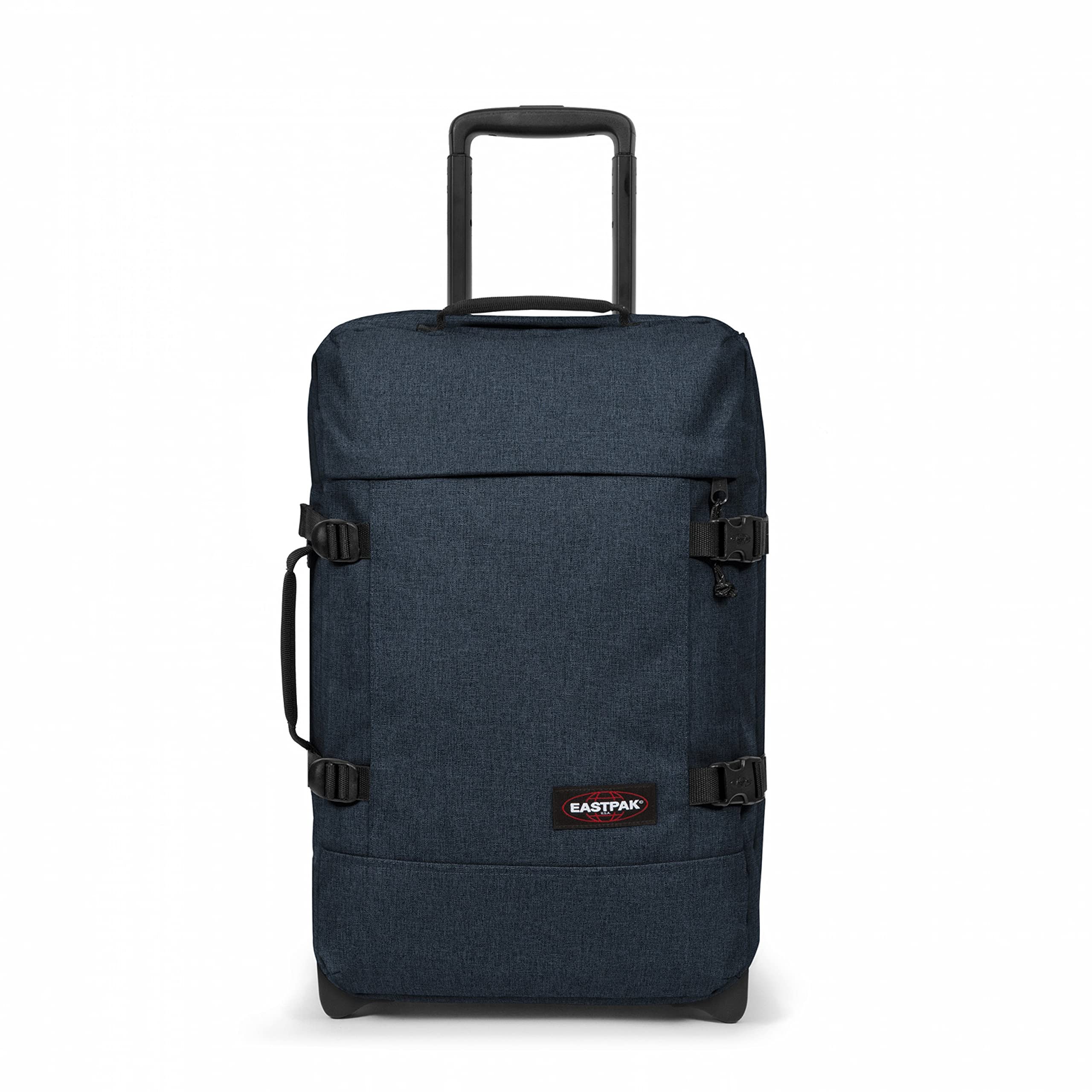 Eastpak Tranverz Wheeled Suitcase - TSA Lock, 2 Wheels & Compartments, Compression Straps - Perfect Carry-On Luggage for Business Trips & Weekend Getaways (Size S, Triple Denim, Model EK61L26W)