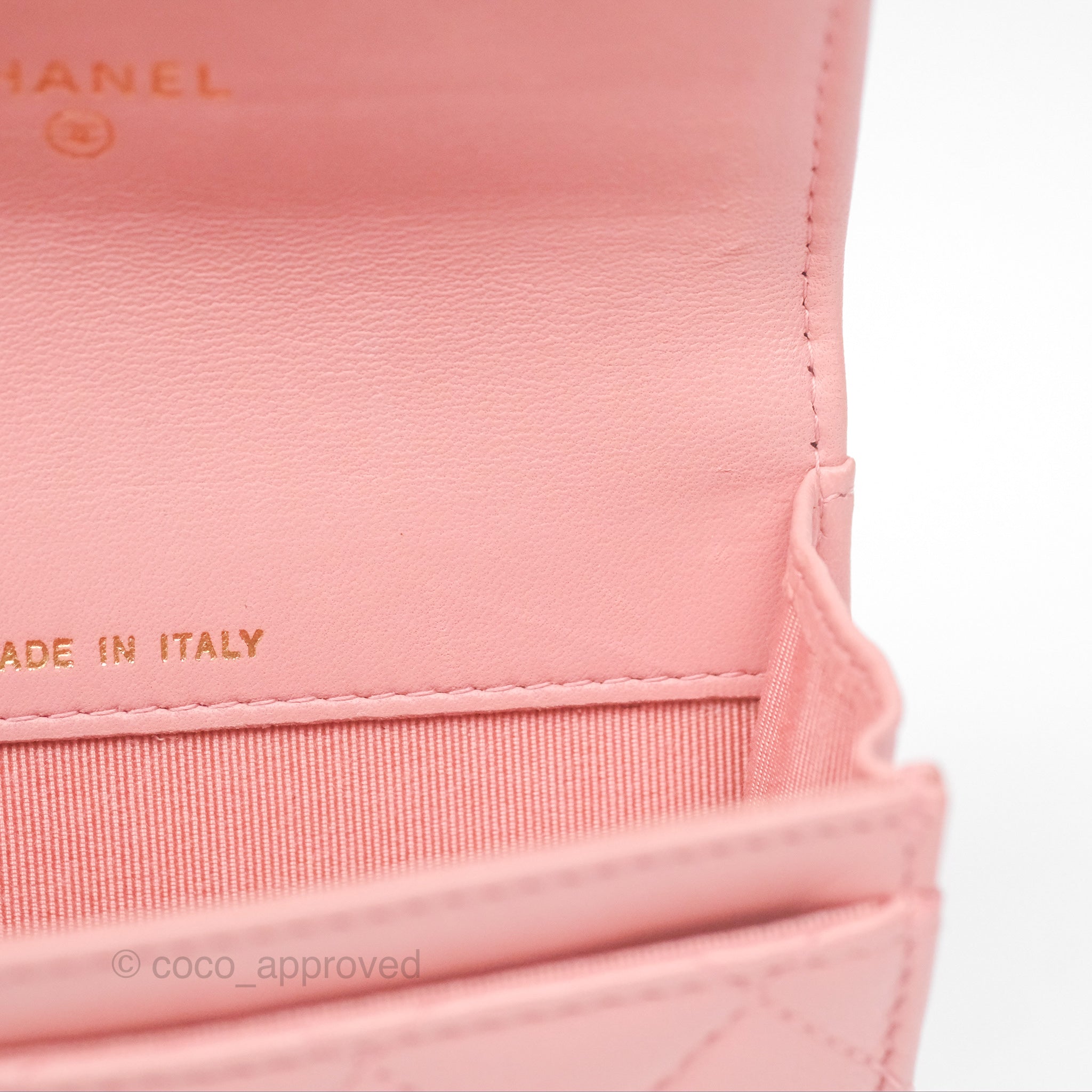 Chanel Classic Flap Card Holder in Pink Quilted Lambskin with Gold Hardware - Luxury Wallet for Women, Perfect for Everyday Use & Special Occasions