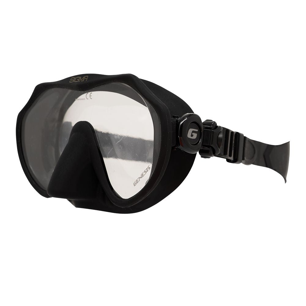 Genesis Sigma Diving Mask - Premium Snorkeling & Scuba Mask with Anti-Fog Tempered Glass - Perfect for Ocean Exploration, Coral Reef Viewing & Underwater Photography