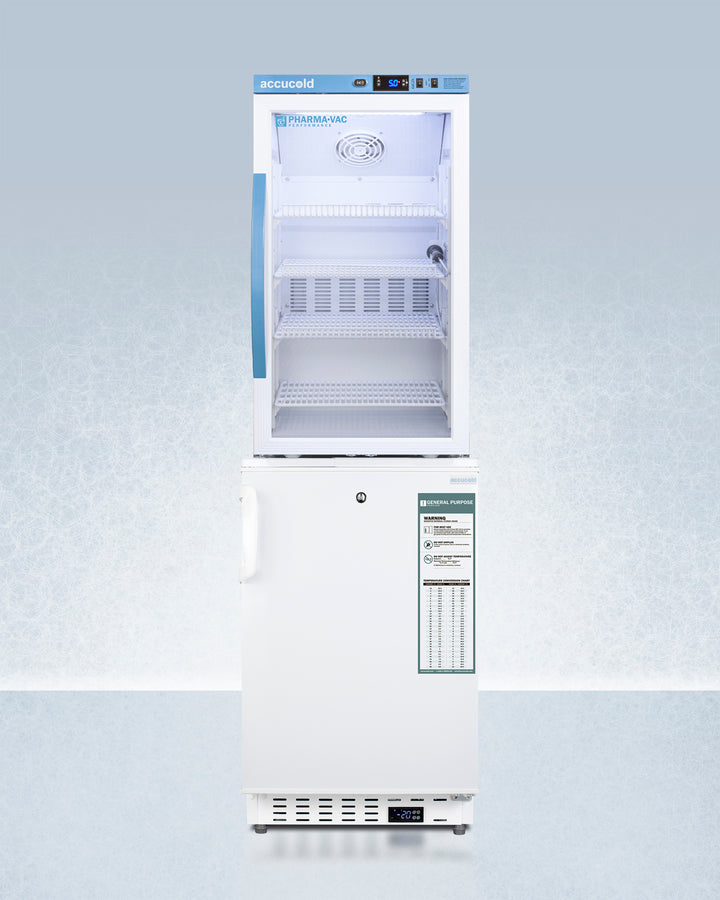 Accucold 20 Wide Vaccine Refrigerator Freezer Combo ARG3PV ADA305AFSTACK - Medical Grade Vaccine Storage for Clinics, Pharmacies & Laboratories