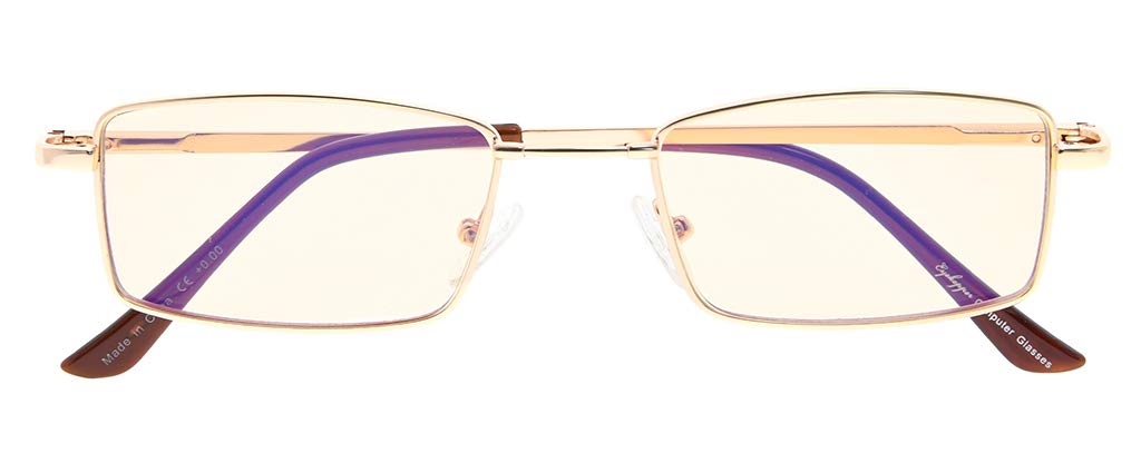 Blue Light Blocking Reading Glasses - Anti Eye Strain Computer Glasses for Women & Men with Bendable Bridge | Perfect for Office Work, Gaming & Screen Time