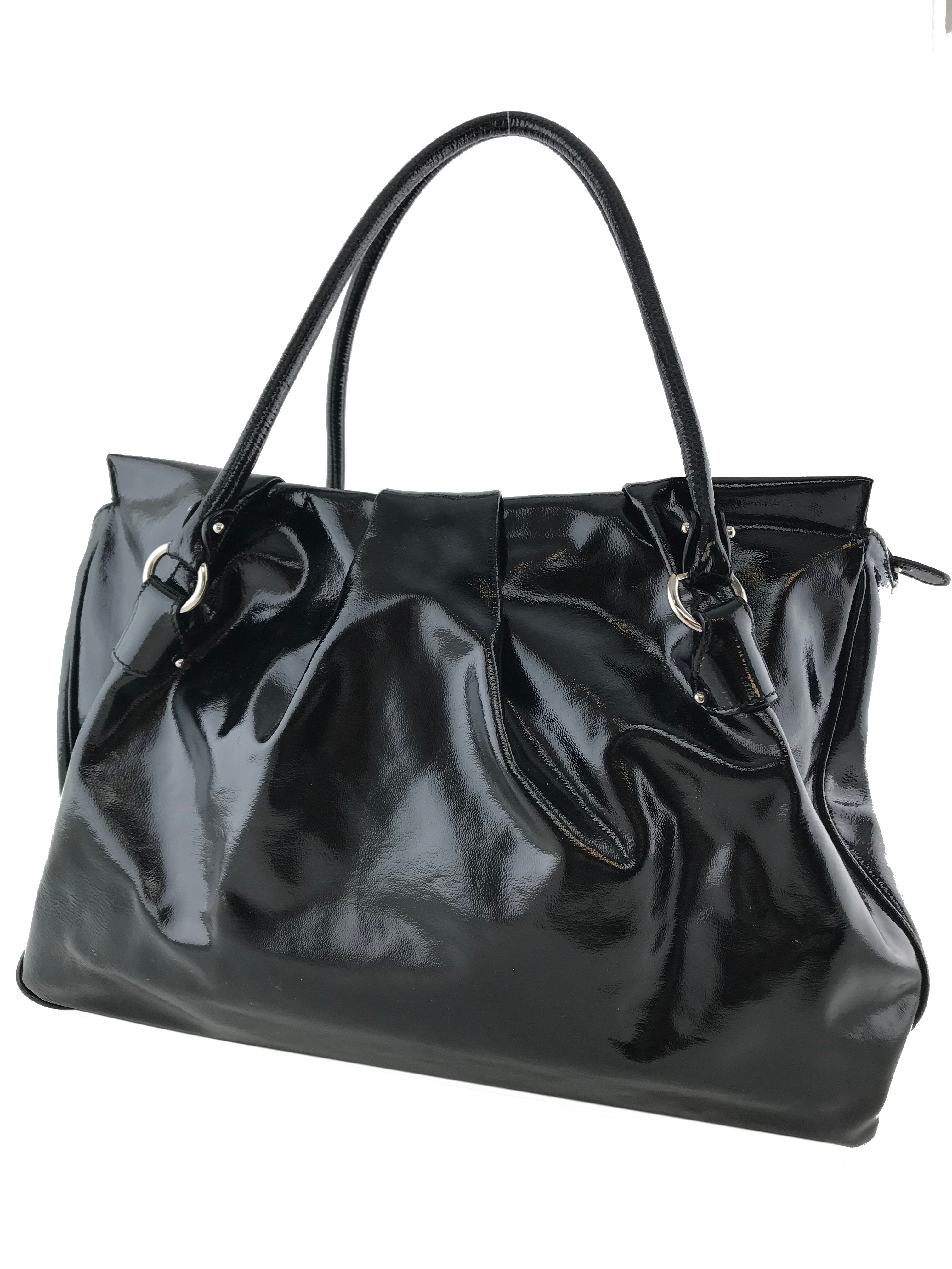 Salvatore Ferragamo Ava Patent Leather Shoulder Bag for Women | Luxury Designer Handbag for Work, Evening & Special Occasions