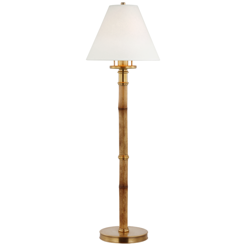 Dalfern Modern Desk Lamp - Adjustable Bamboo & Brass/Nickel Finish LED Light for Home Office, Study, Reading - Perfect for Workspaces, Dorm Rooms & Nightstands