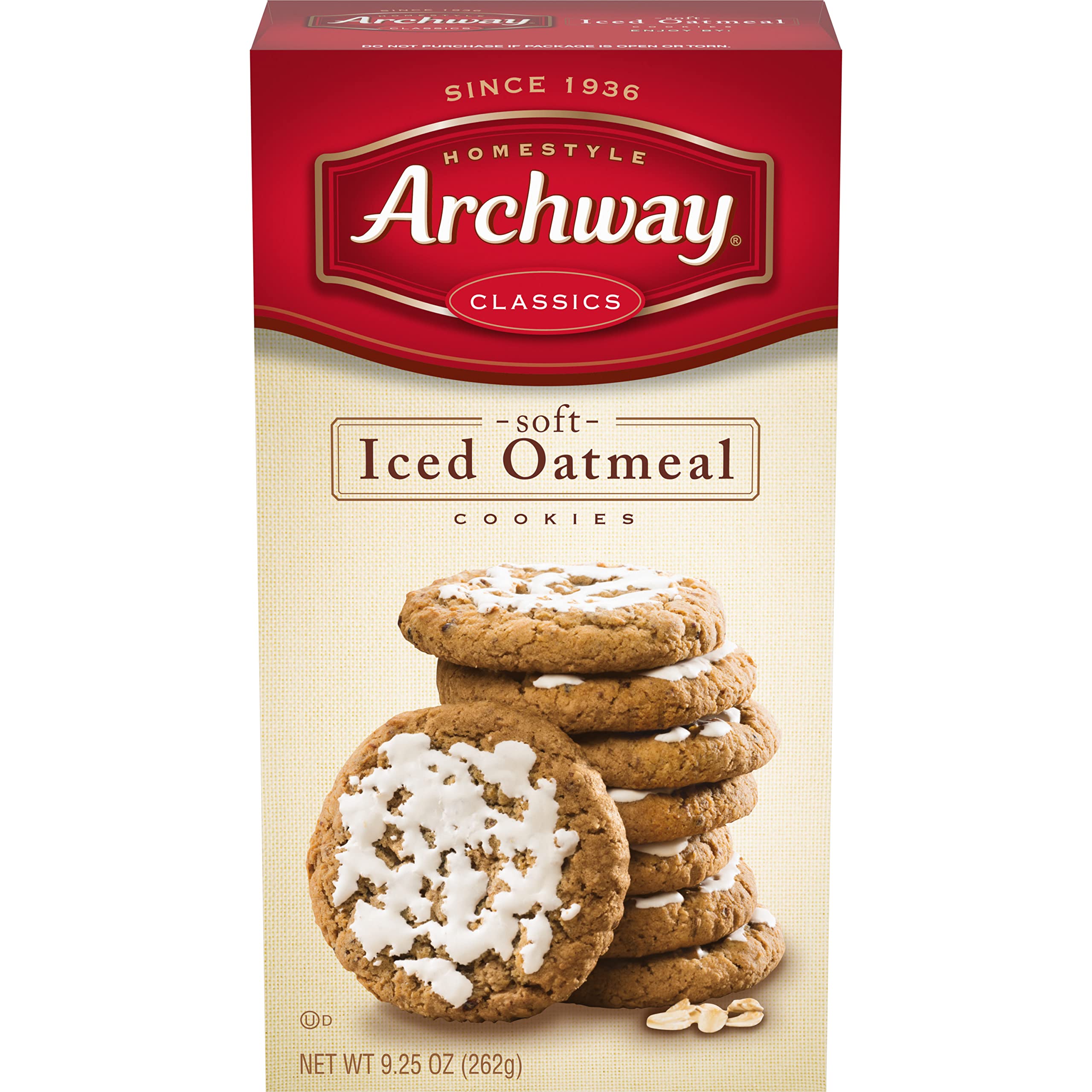Archway Soft Iced Oatmeal Cookies - 9.25 Oz Pack of Delicious Homemade-Style Cookies | Perfect for Snacking, Lunchboxes & Holiday Gift Baskets