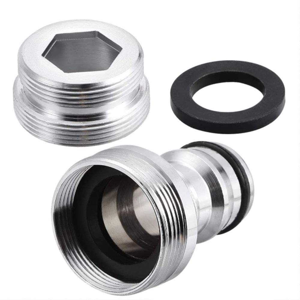 2-Piece Brass Hose Connector Adapter, Male Threaded Metal Water Hose Fitting for Kitchen, Bathroom, Bar & Sink Faucet - Perfect for Outdoor Gardening, RV Plumbing & Home Water Supply Systems