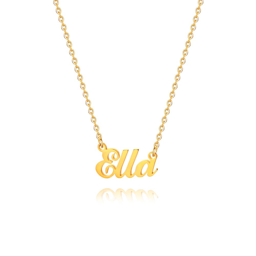 Custom Name Necklace Personalized - 18K Gold Plated Monogram Necklace for Women, Girls, Teens | Perfect Gift for Birthday, Anniversary & Valentine's Day