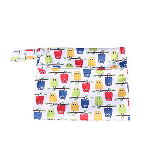 Healifty Waterproof Owl Print Diaper Bag - Multi-Purpose Organizer Pouch for Baby Essentials, Travel, Gym Clothes & Electronics Storage | Perfect for Strollers, Daycare & Family Outings