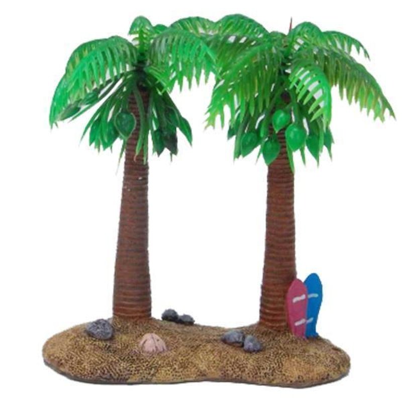Premium Aquatopia Hermit Crab Double Palm Tree Habitat Decor – Perfect for Hermit Crab Tanks, Reptile Enclosures & Tropical Terrariums