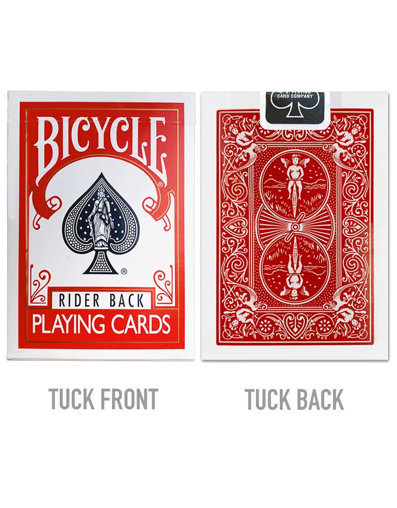 Premium Bicycle Rider Back Playing Cards - Standard Index Poker Cards Set (Red & Blue, 2 Decks) for Casino Games, Poker Nights, Magic Tricks & Cardistry Practice