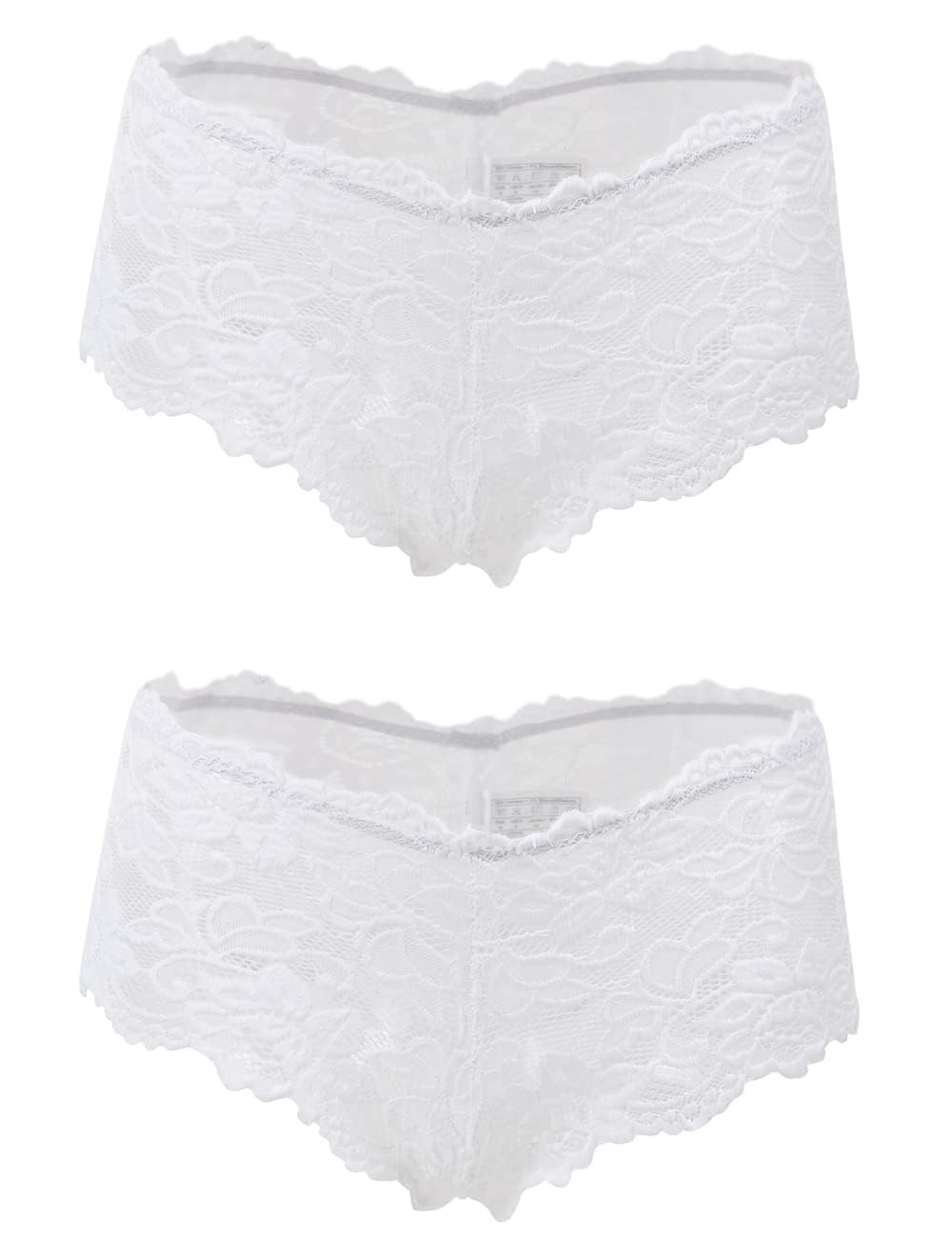 OhYeah Women's Lace Boyshort Cheeky Panties - Plus Size Underwear Briefs, Soft Stretch Hipster Panty for Everyday Comfort & Sleepwear
