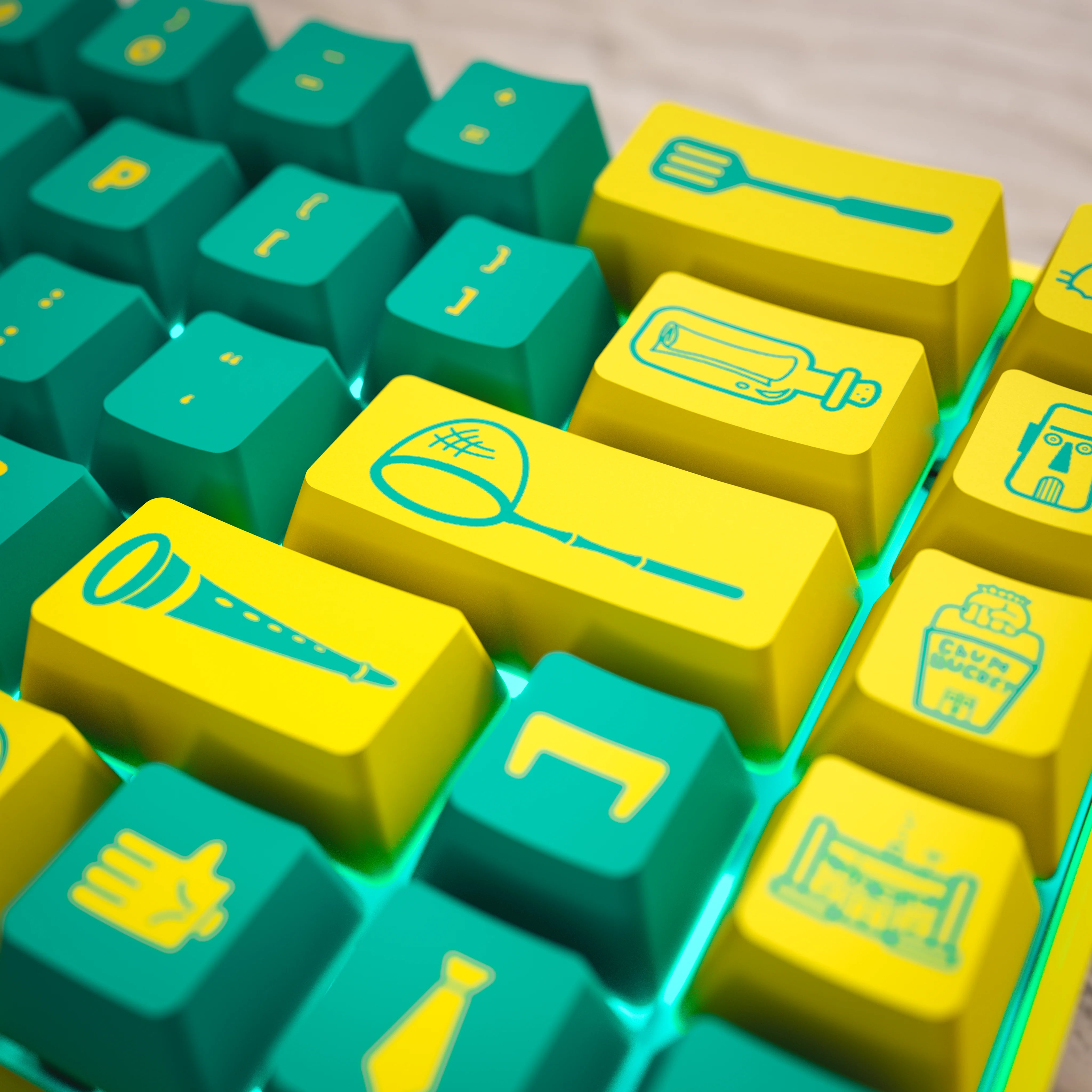 Banshee K68 Mechanical Gaming Keyboard with Magnetic Switches - SpongeBob SquarePants Themed - Perfect for Gaming, Typing & Office Work