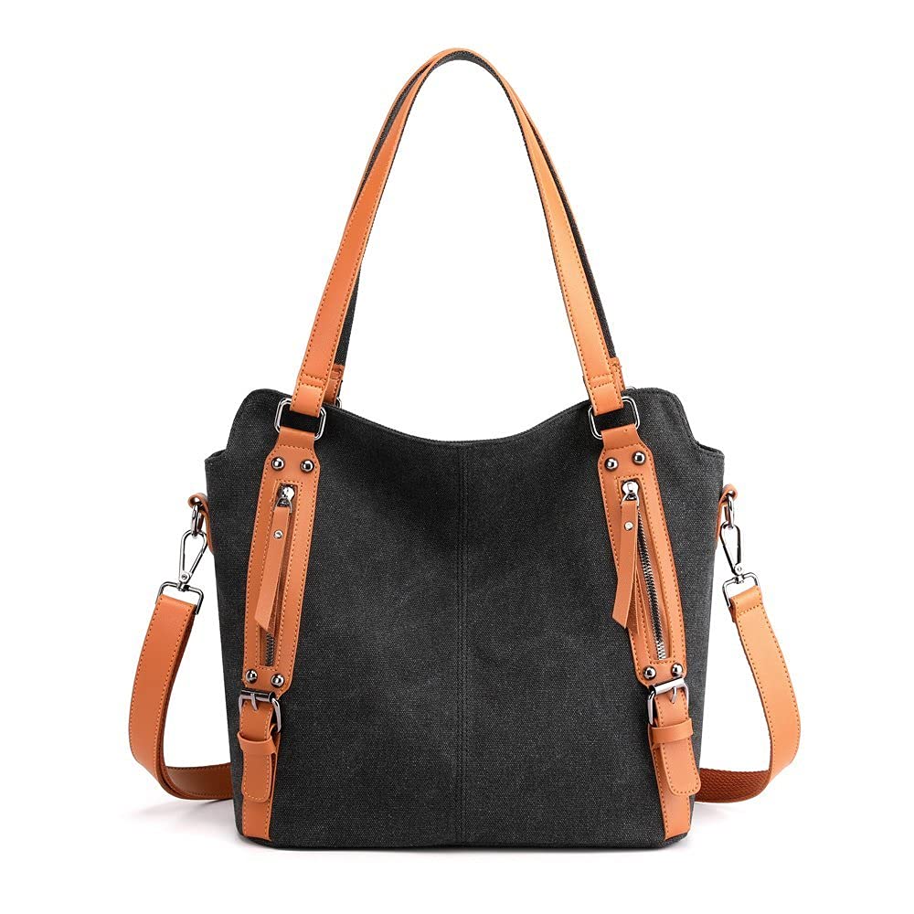 Stylish Women's Lightweight Canvas Tote Handbag - Large Capacity Hobo Shoulder Purse for Work, Travel & Everyday Use | Fashionable & Durable Crossbody Bag