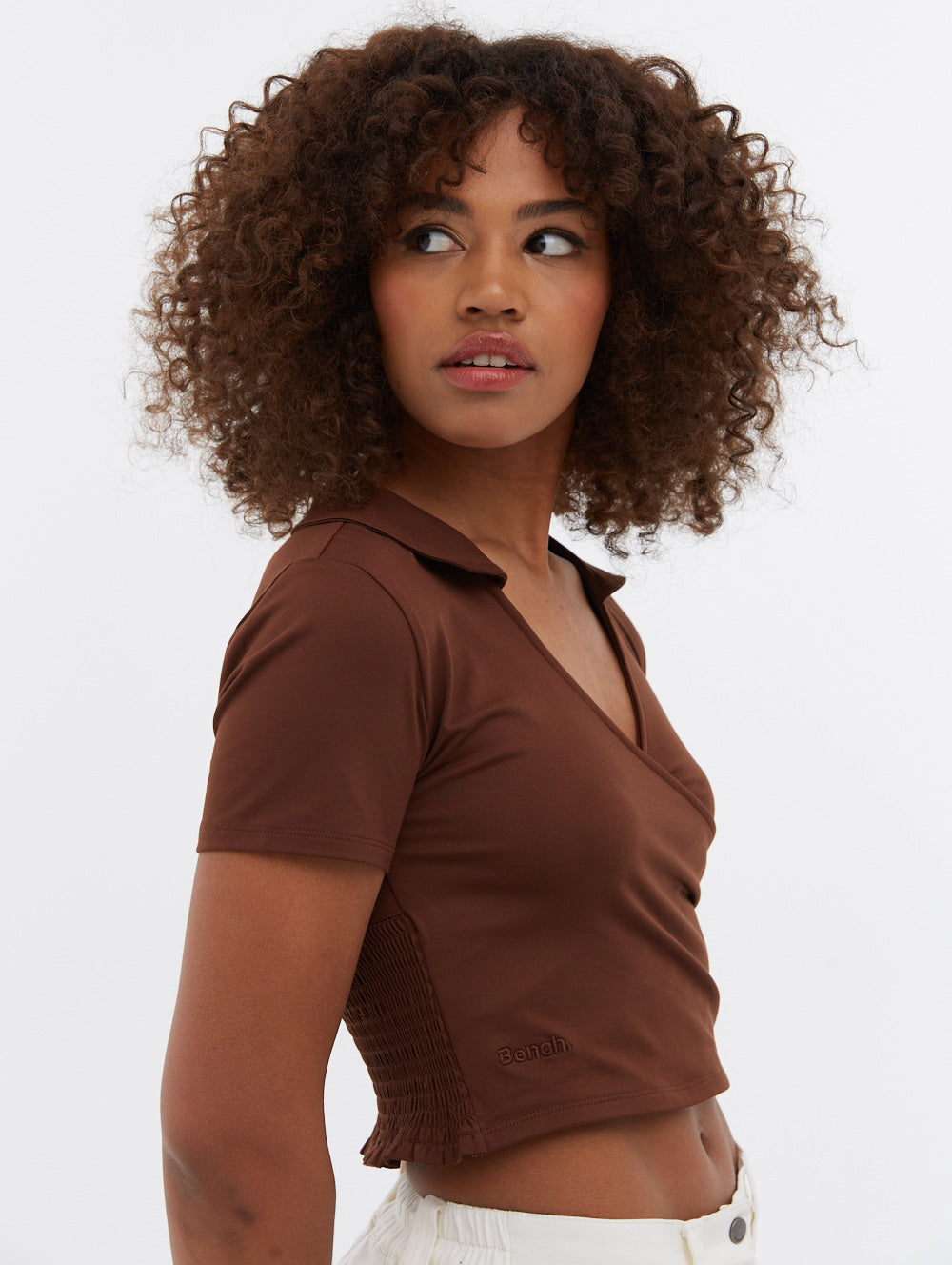 Stylish Constance Collared Wrap Crop Top for Women | Trendy Summer Blouse | Perfect for Casual Outings, Beach Vacations & Date Nights