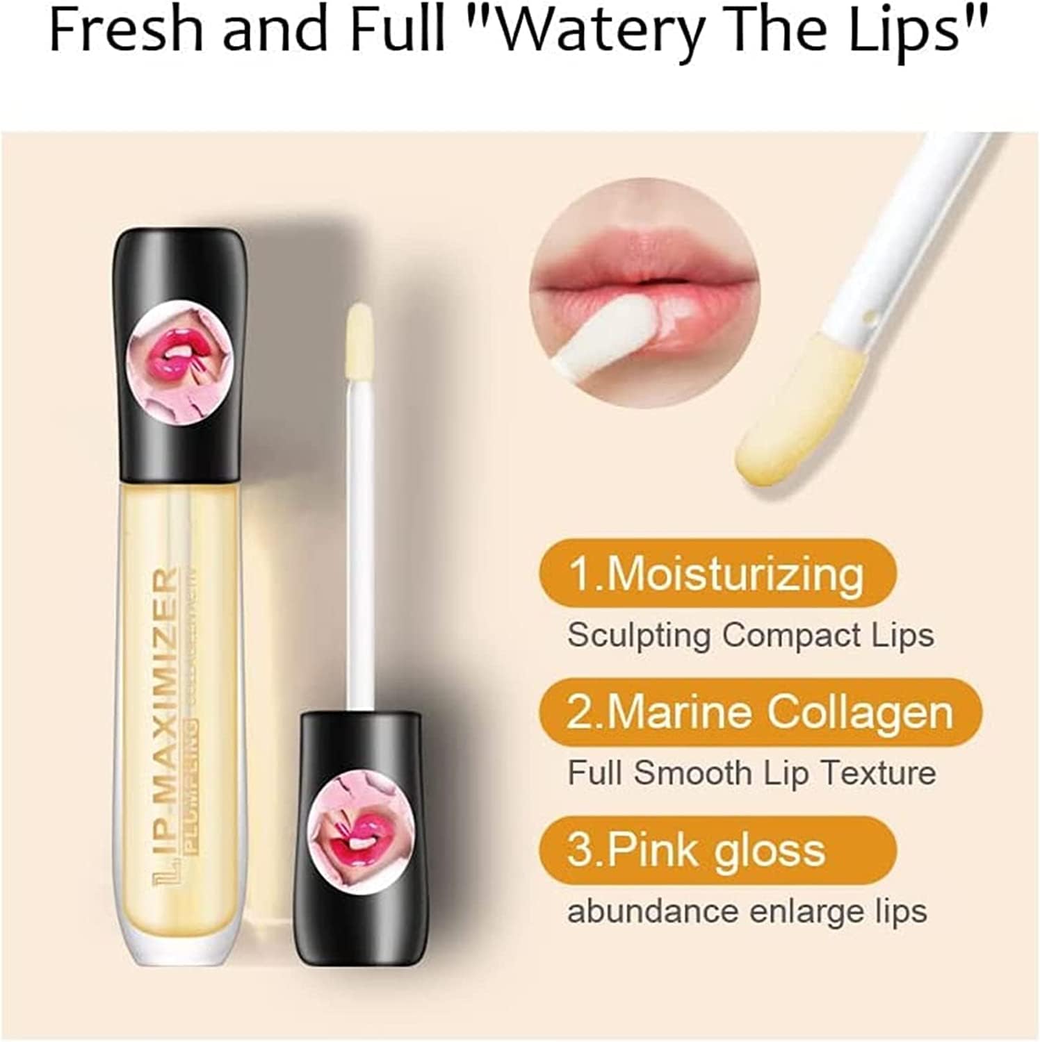 **Instrumentan Vitamin E Lip Serum - Instant Lip Filler & Plumping Gloss for Fuller, Hydrated Lips (2PCS) – Perfect for Daily Moisture & Nighttime Lip Care**