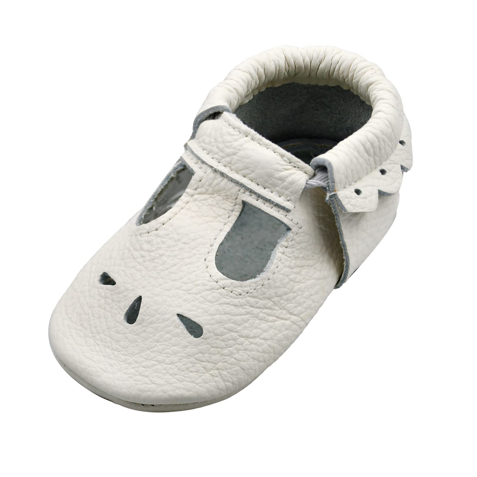 iEvolve Baby Leather Shoes - Soft First Walker Shoes for Toddlers, Breathable Crib Shoes & Comfortable Moccasins - Perfect for Indoor Play, Outdoor Walks & Special Occasions