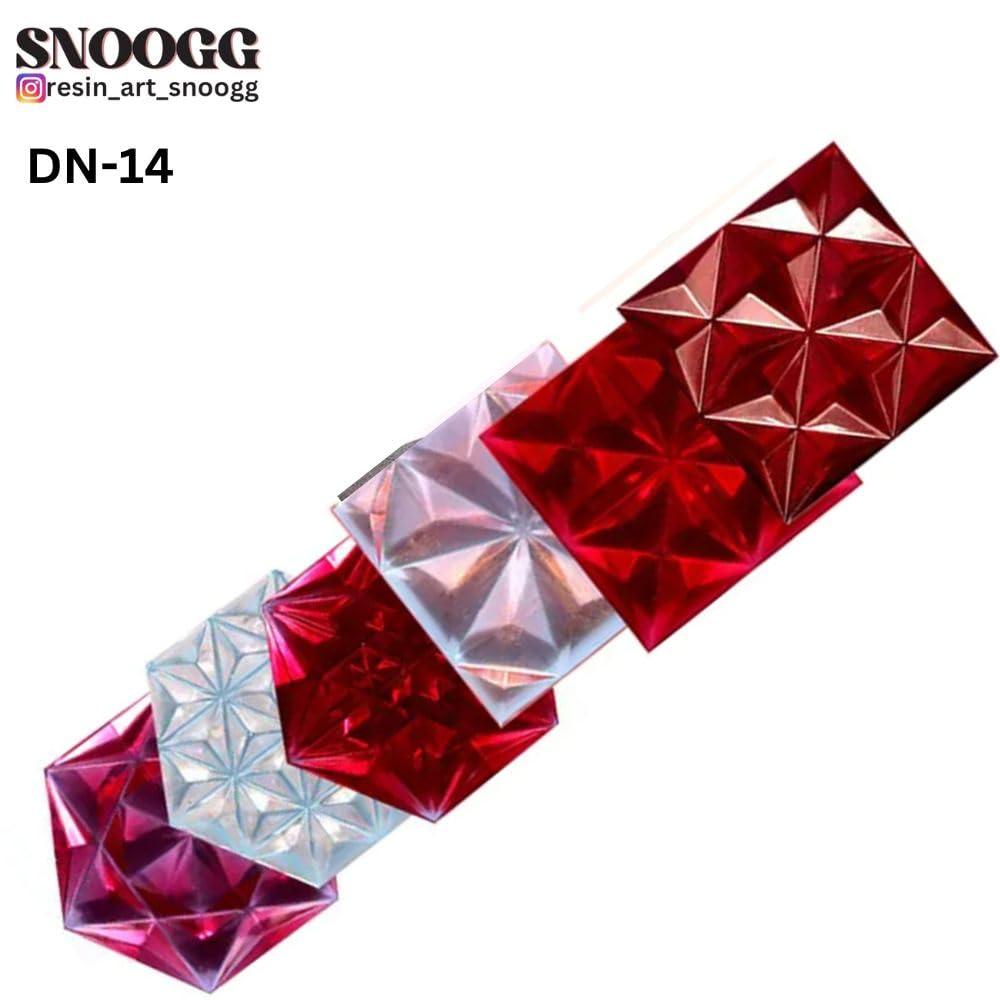 SNOOGG 4 Inch 2-Piece 3D Hexagon Epoxy Resin Molds for DIY Coasters, Cup Holders, Home Decor, Wedding Centerpieces & Desk Organizers - Perfect for Crafting, Gift Making & Tabletop Decorations