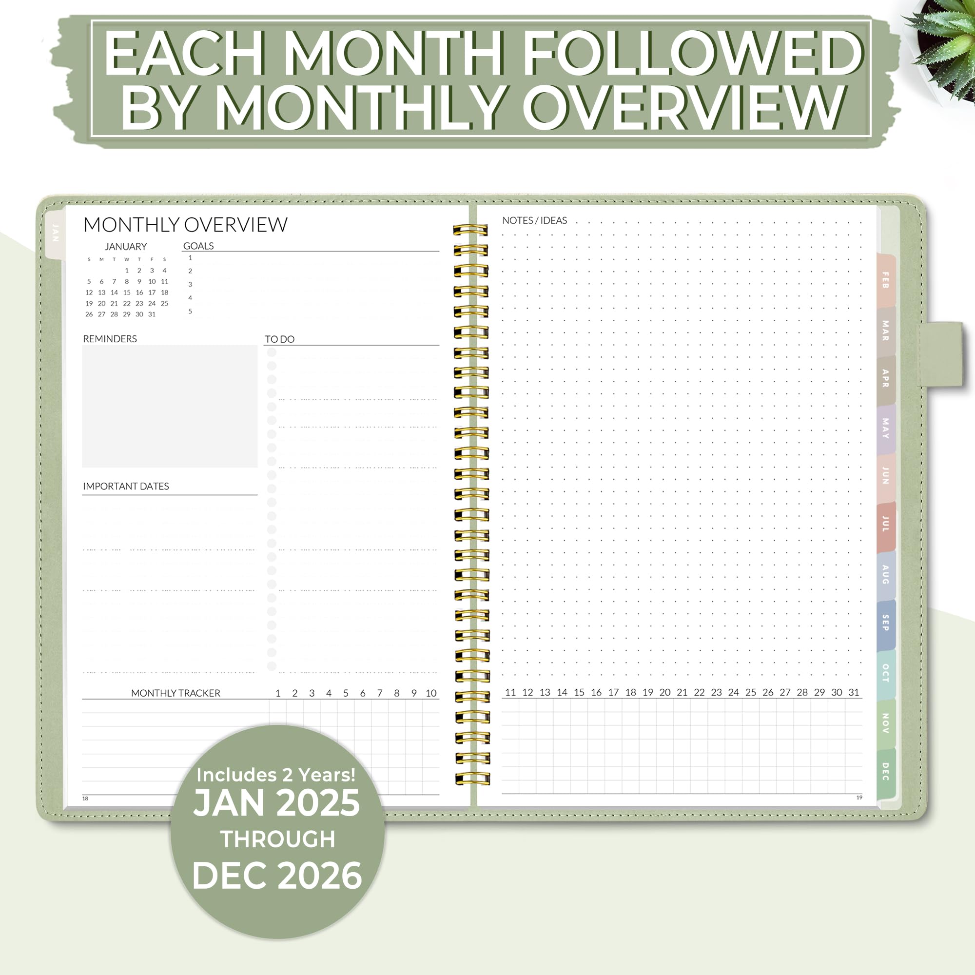 SUNEE 2025-2026 Monthly Planner 7.3