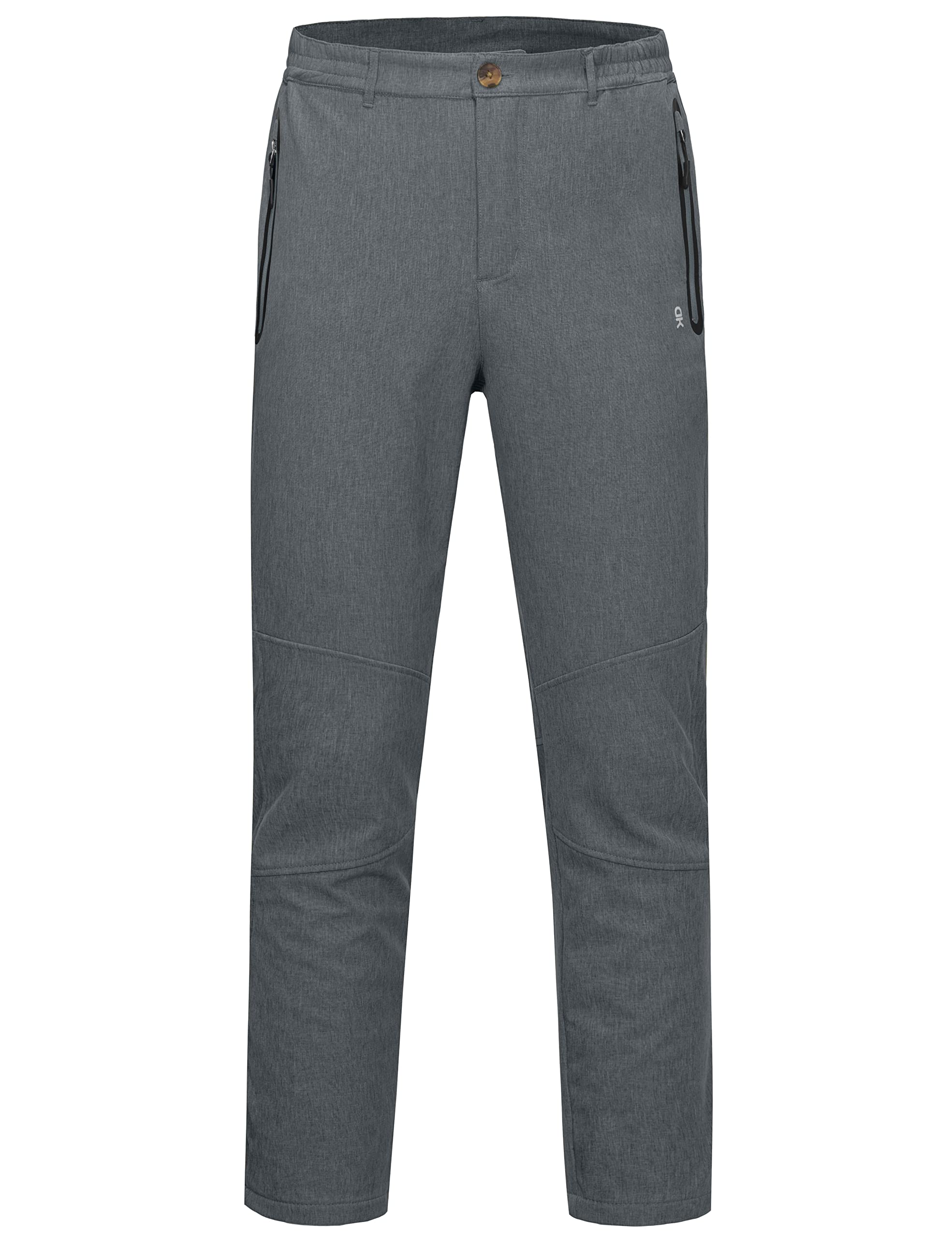 Little Donkey Andy Men's Windproof Fleece Lined Hiking Cargo Pants - Water Repellent Softshell Ski Snow Pants for Outdoor Adventures, Winter Sports & Cold Weather Activities
