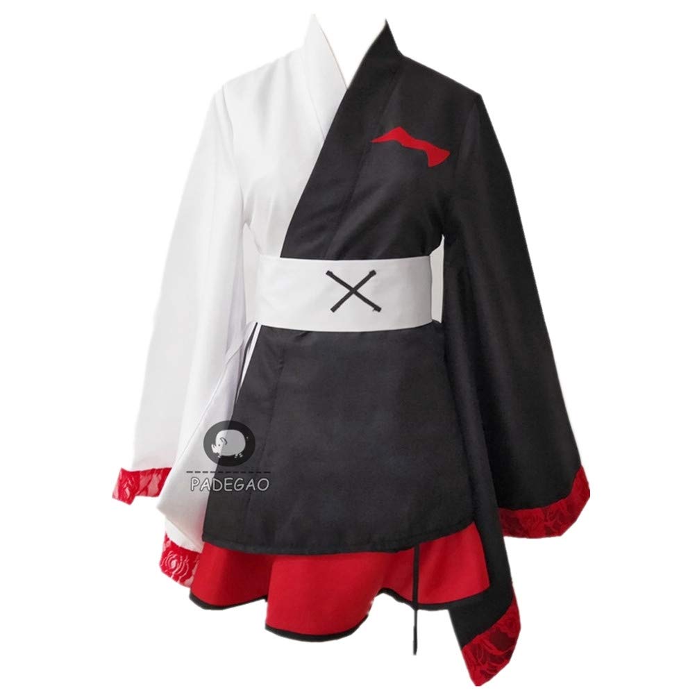 Monokuma Cosplay Pinafore Kimono Dress for Women - Anime Halloween Costume Outfit for Cosplay Events & Themed Parties