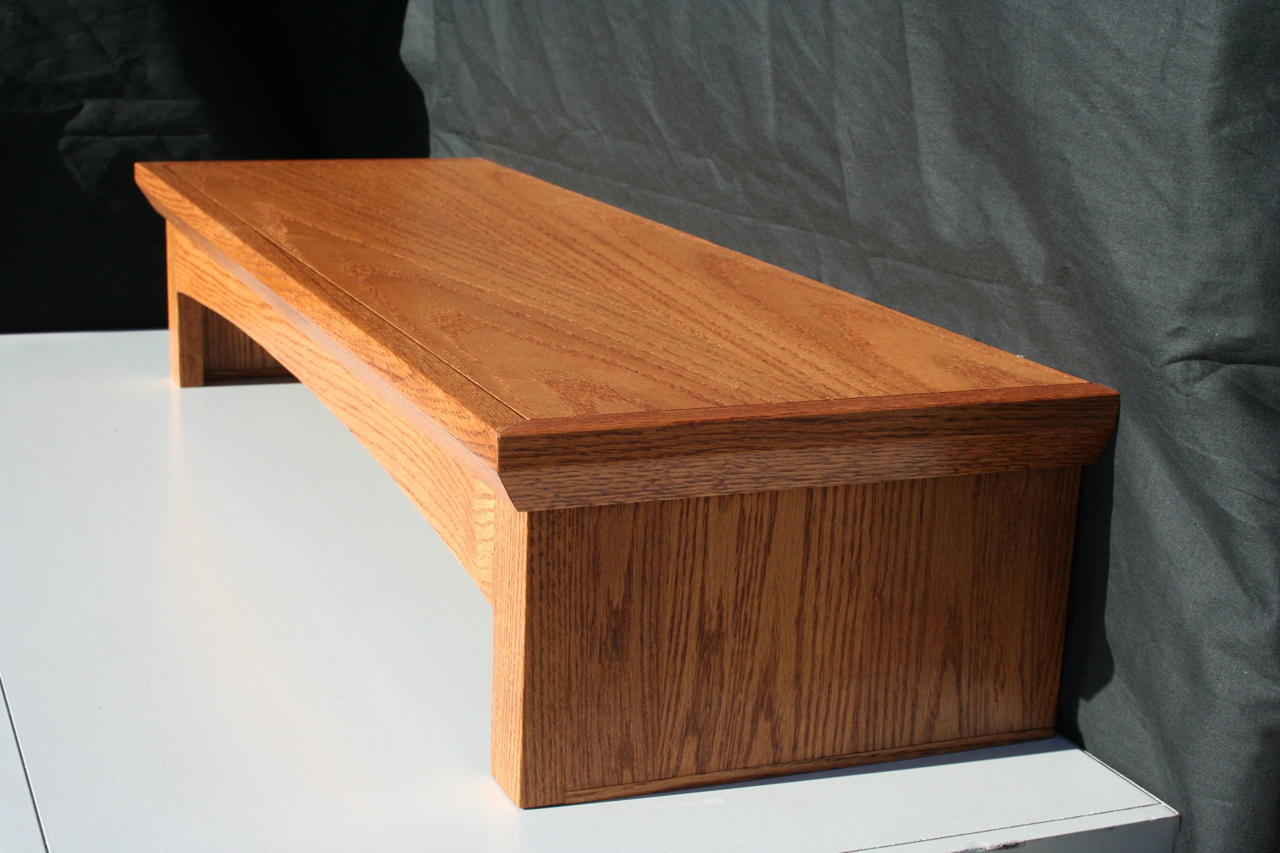 Oak TV Stand with Storage Shelf - 26