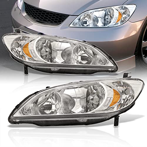 Chrome Housing Clear Lens Amber Reflector