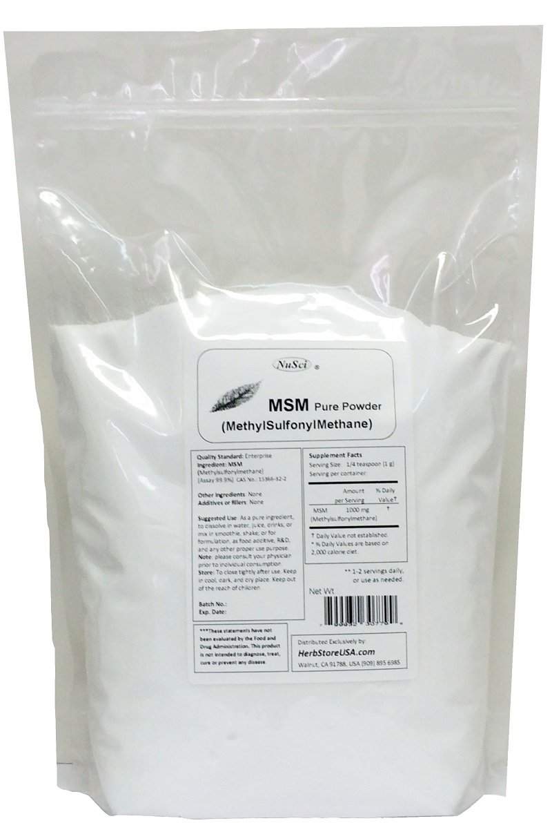 Pure MSM (Methylsulfonylmethane) Powder 1000g (2.2 lb) - Premium Joint Support Supplement for Athletes & Active Lifestyles