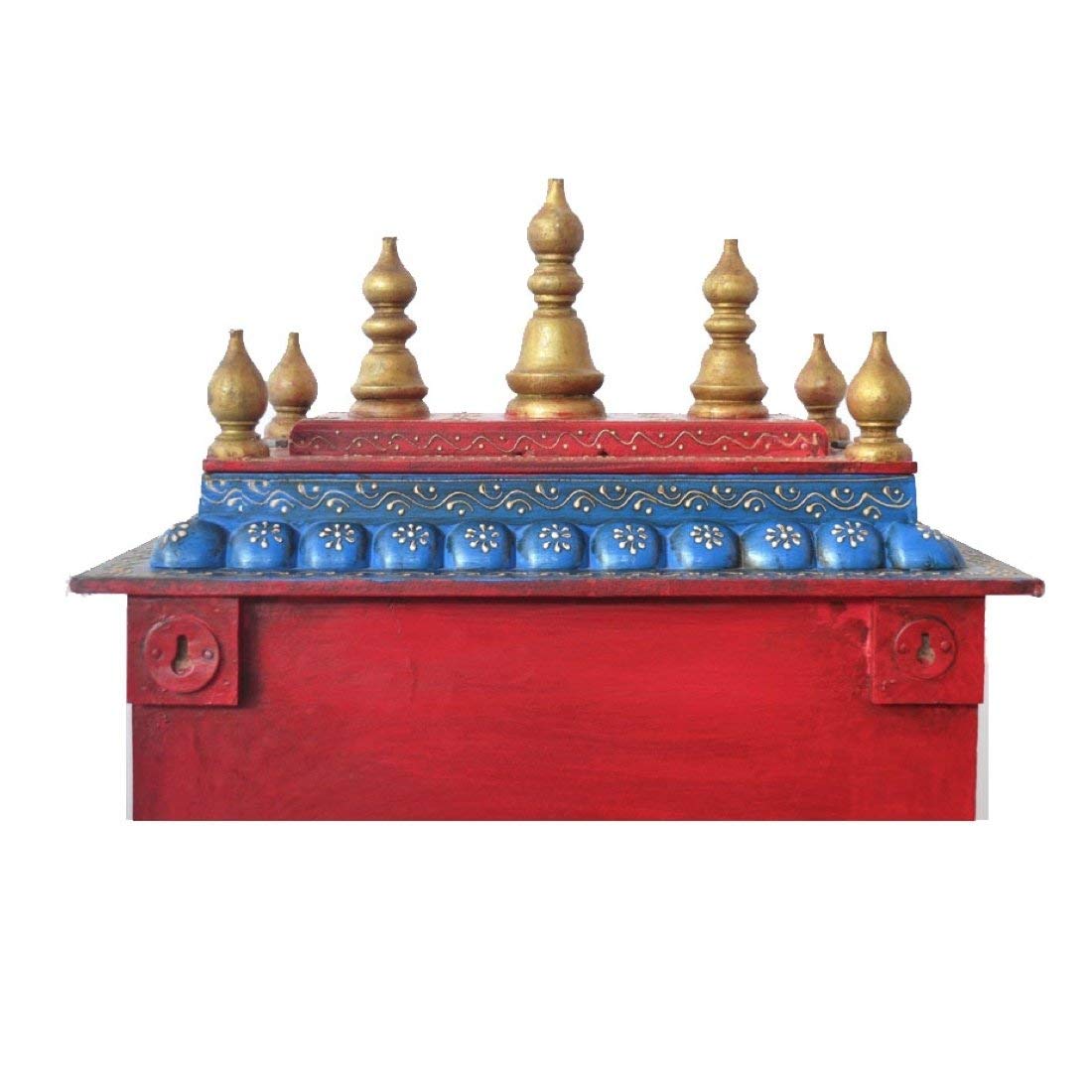 Handcrafted Wooden Home Temple - Pooja Mandir & Mandap for Hindu Worship | Premium Home Altar for Daily Prayers & Spiritual Decor | Perfect for Living Room, Bedroom, or Meditation Space
