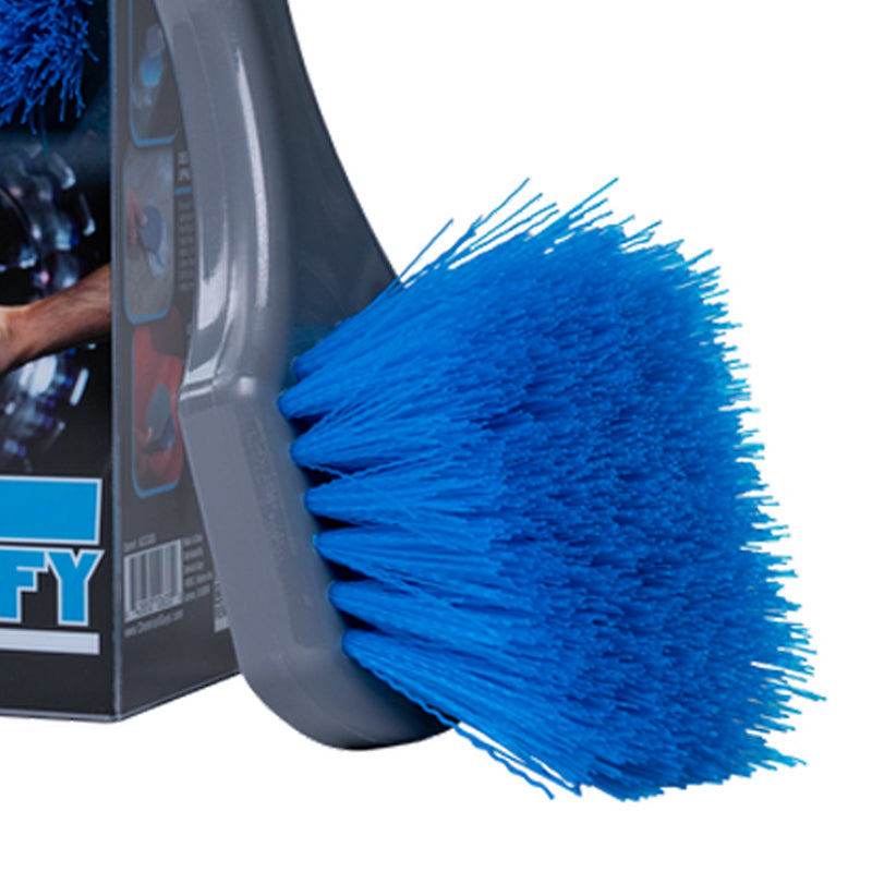 Chemical Guys Blue Stiffy Tire Brush - Premium Car Wheel Cleaning Brush for Cars, Trucks & SUVs - Perfect for Detailing, Tire Shine Application & Deep Cleaning