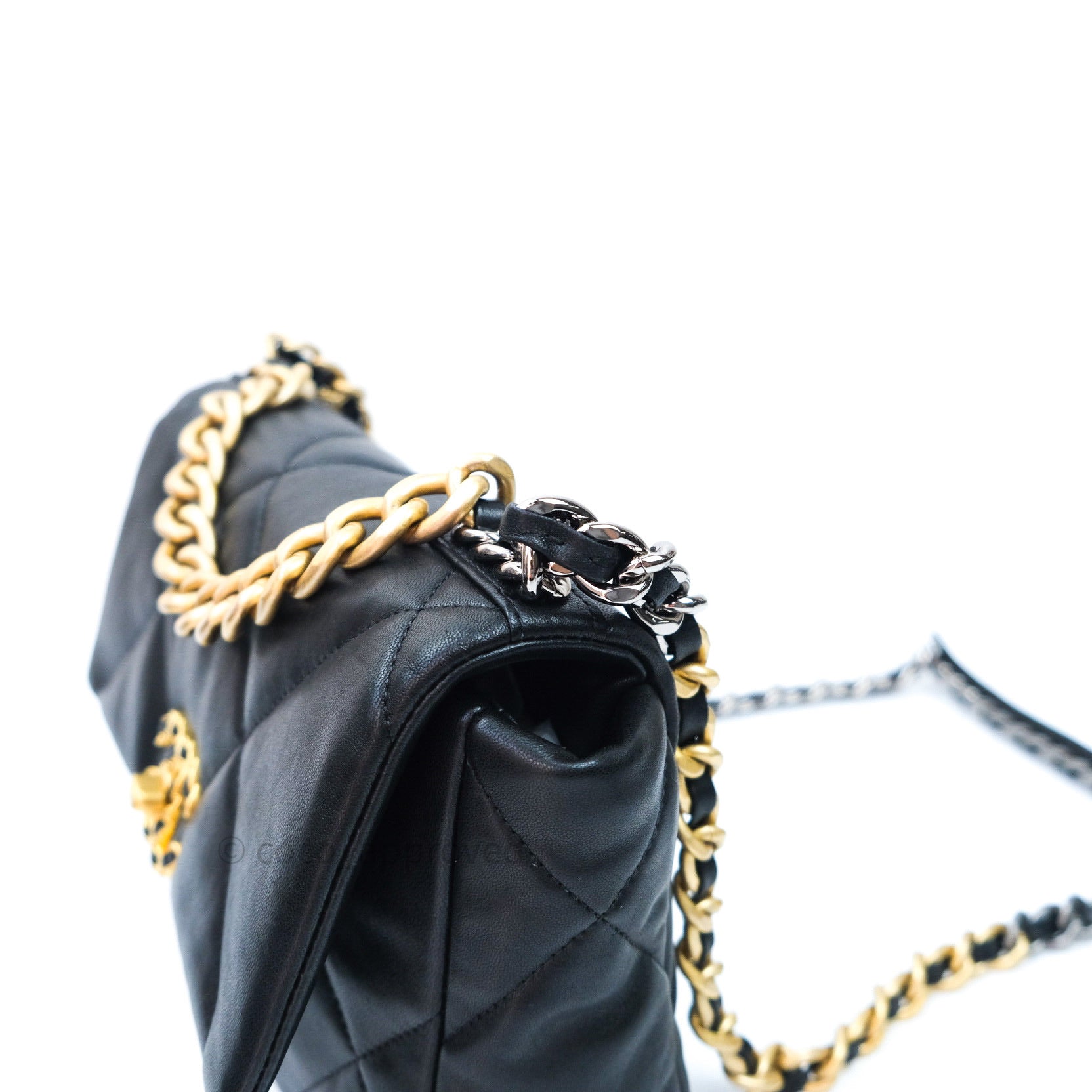 Chanel 19 Small Flap Bag Black Goatskin Leather with Mixed Hardware - Luxury Crossbody Bag for Women, Perfect for Date Night & Evening Events