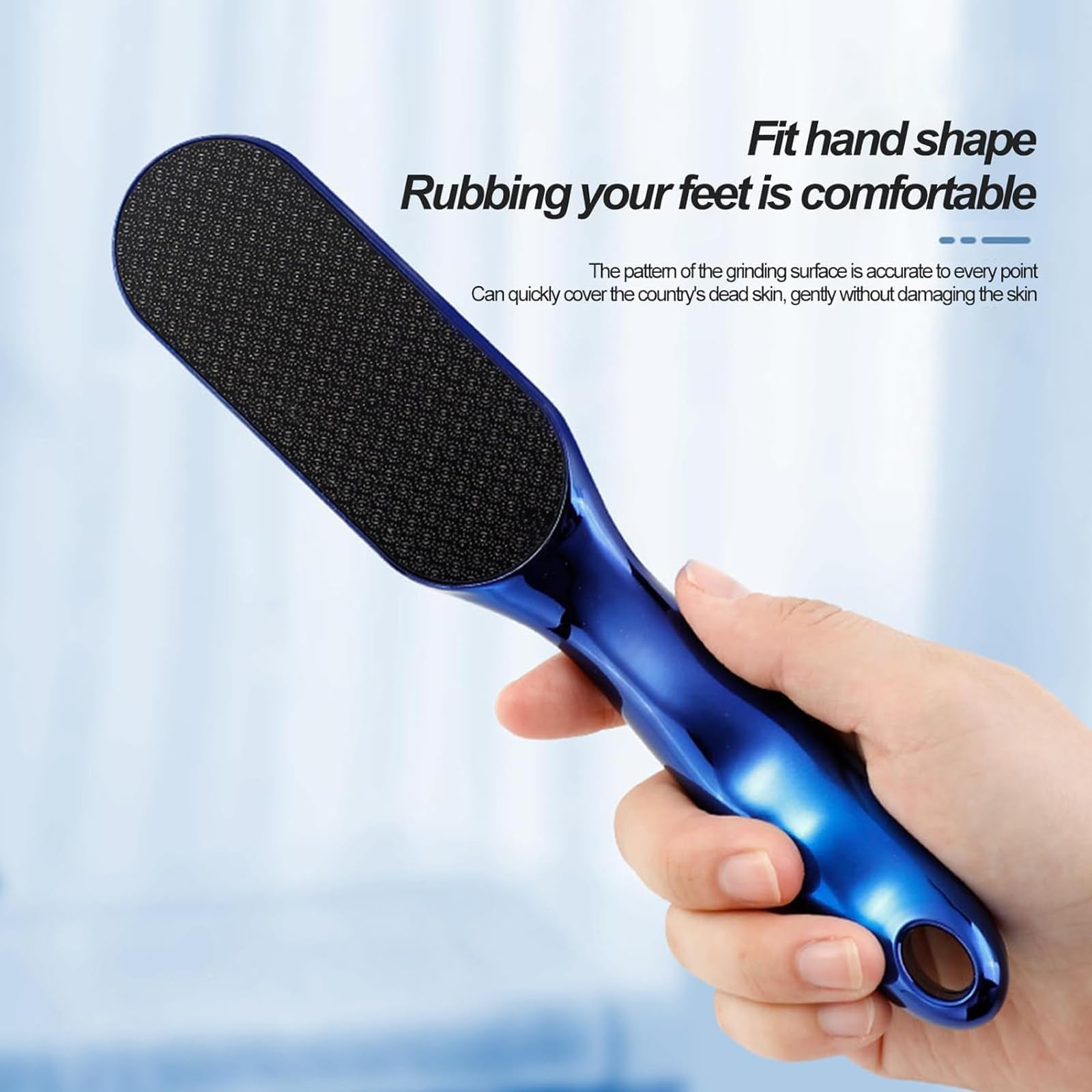 Professional Nano Glass Foot File & Callus Remover - Exfoliates & Softens Cracked Feet - Non-Slip Ergonomic Handle - Pedicure Tool for Home & Salon Use - Perfect for Dry, Rough Feet Care & Spa Treatments