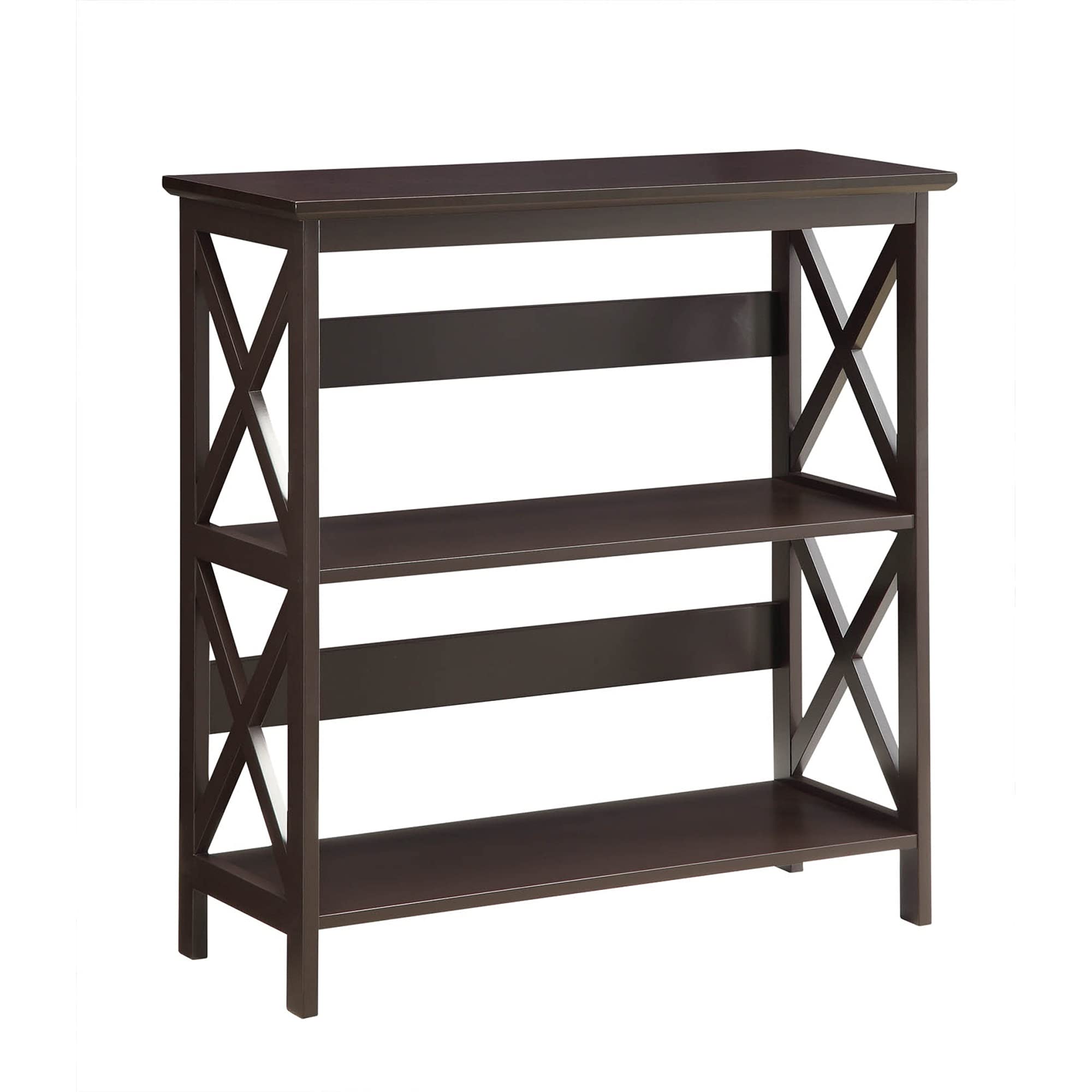 Ergode Oxford 3-Tier Bookcase - Sturdy Wooden Bookshelf for Home & Office - Perfect for Living Room, Bedroom, or Study Organization