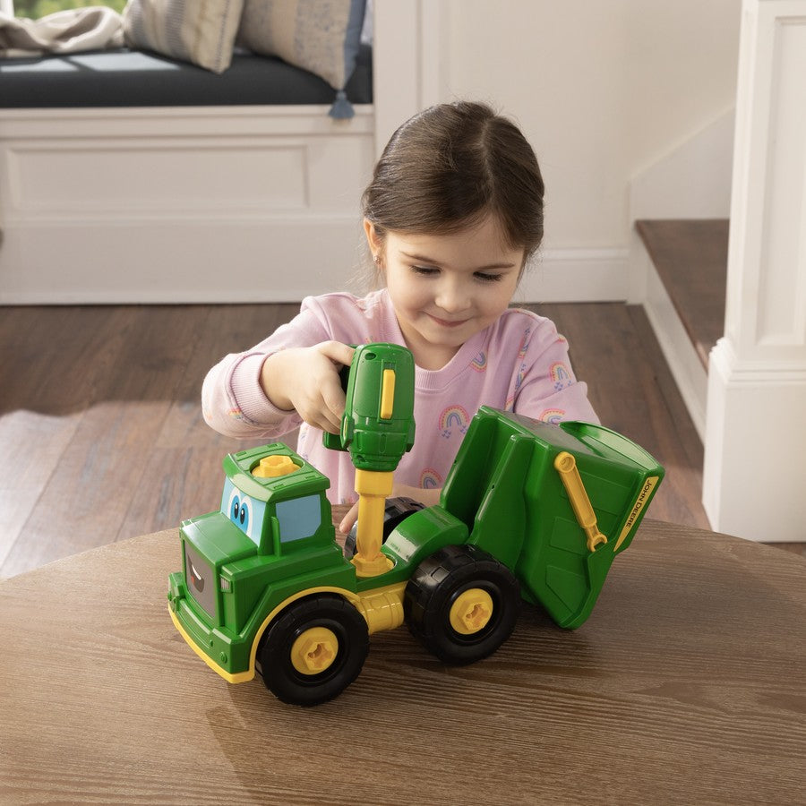 John Deere Build a Buddy Dump Truck - Green Toy Truck for Kids | Construction Vehicle Playset for Pretend Play & Learning