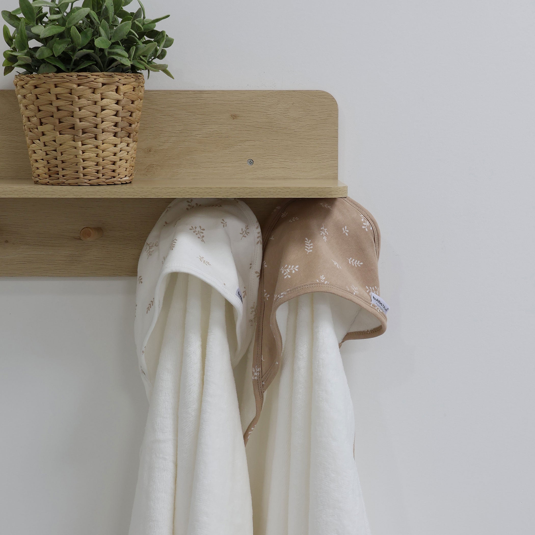 Organic Cotton Hooded Towels 2-Pack - Soft & Absorbent for Babies & Kids - Perfect for Bath Time, Beach, and Pool - Chestnut Brown