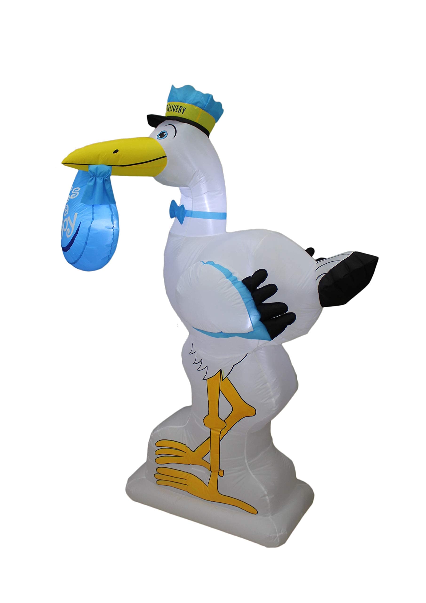 Baby Shower Decorations Bundle - 6ft Tall Inflatable Pink Stork (It's a Girl) & Blue Stork (It's a Boy) with LED Lights | Gender Reveal Party Decor, Nursery Room Decoration, Newborn Celebration