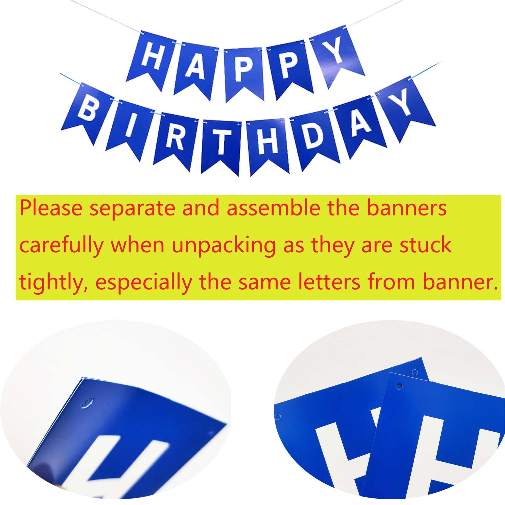 9th Birthday Party Decorations Set - Blue & Silver Star Foil Balloon, Happy Birthday Banner, Number 9 Balloon, Confetti Balloons for Boys 9th Birthday Party | Perfect for Indoor & Outdoor Celebrations, Birthday Photoshoots, and Gift Giving