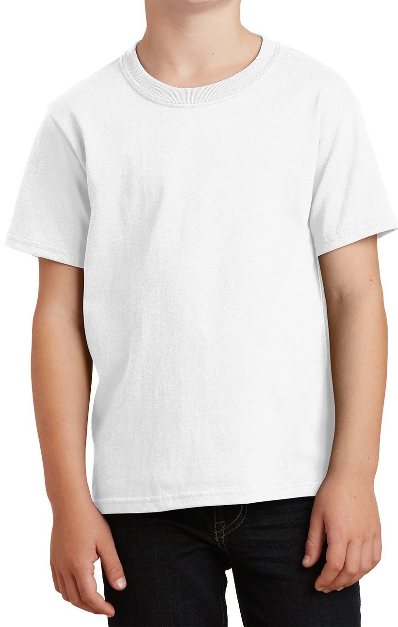 Youth Short Sleeve Soft Classic Core Cotton Tee - Comfortable Basic T-Shirt for Boys & Girls - Perfect for School, Playdates & Everyday Wear