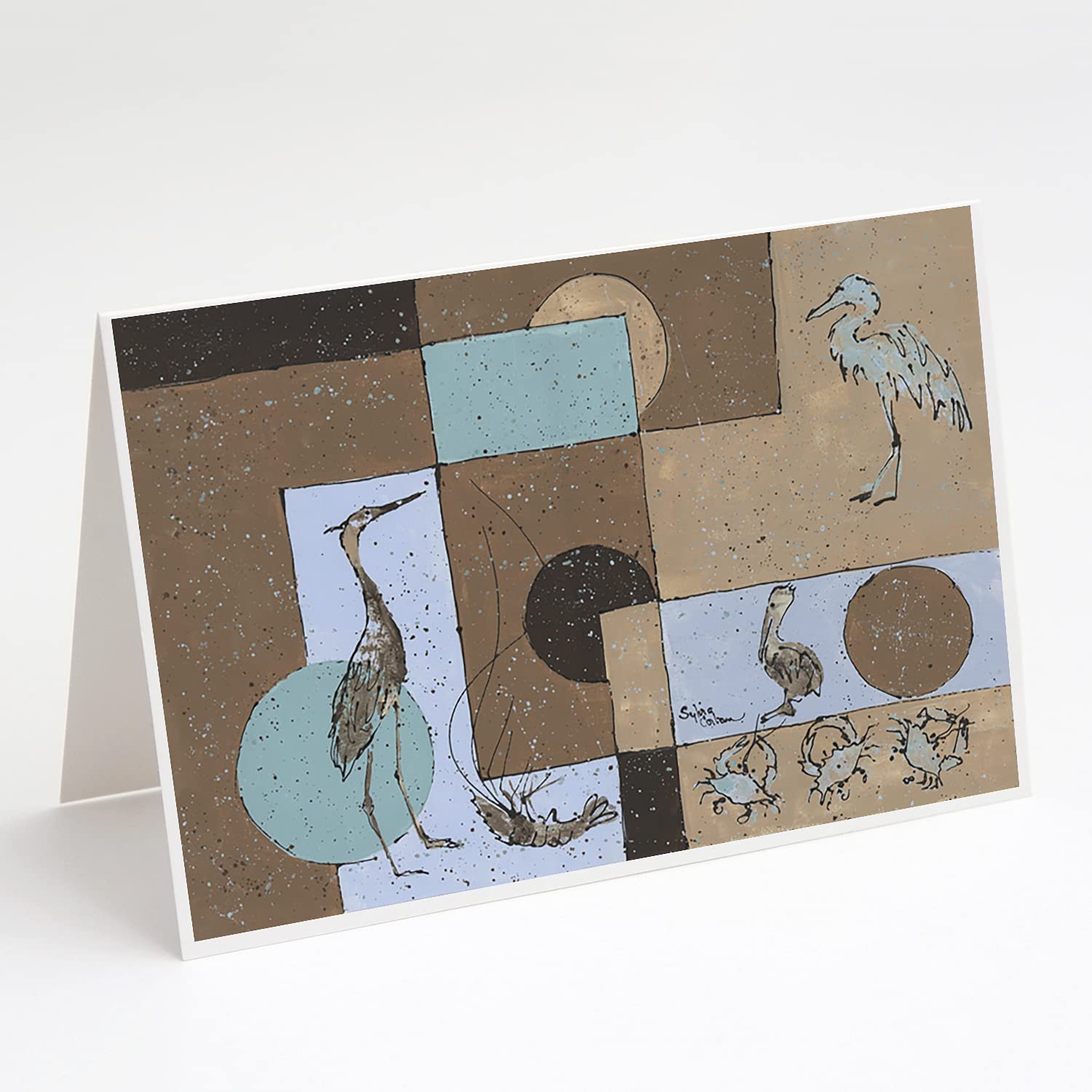 Blue Heron Greeting Cards Set of 8 with Envelopes | A7 Size 5x7 Blank Note Cards | Whimsical Bird Design | Perfect for Thank You Notes, Birthday Wishes & Special Occasions