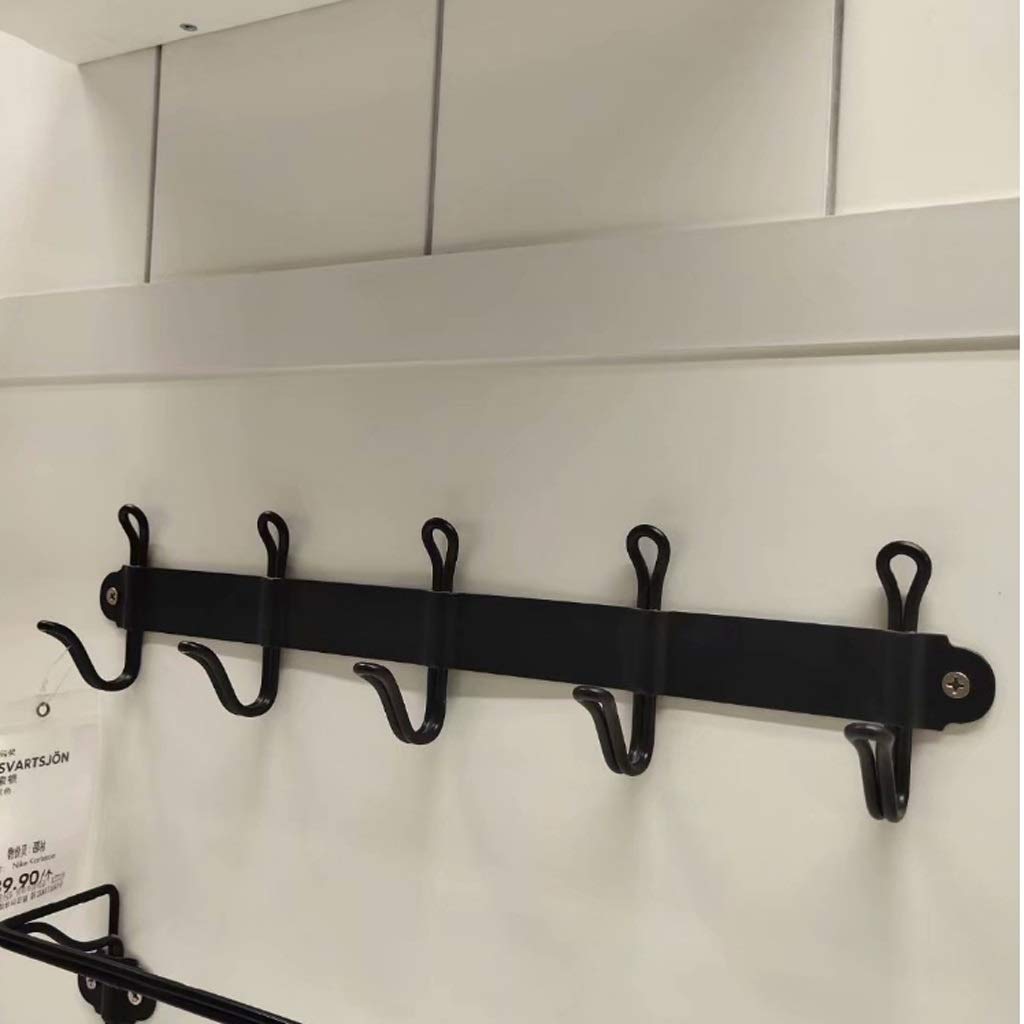 Stainless Steel Wall Mounted Coat Rack with 5 Hooks - Heavy Duty Metal Entryway Organizer for Coats, Hats, Towels & Robes - Perfect for Hallway, Bedroom & Bathroom Storage