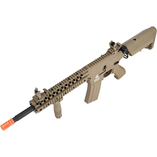 Lancer Tactical M4 Gen 2 EVO AEG Airsoft Rifle - Low FPS 350, Tan Color | Perfect for CQB, Indoor Airsoft Games & Tactical Training