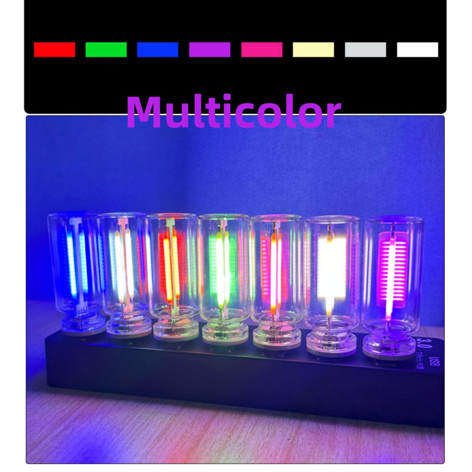 USB LED Car Interior Lights - Mini USB Atmosphere Lighting for Cars, Bedroom & Hallway - Retro Automotive Night Lamps (Clear-Pink) | Perfect for Mood Lighting & Nighttime Safety