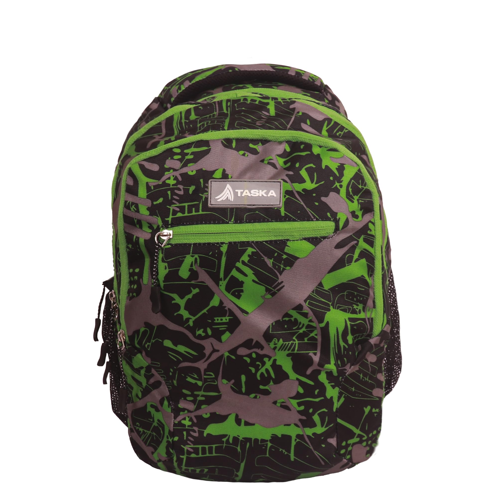 Water Resistant Polyester Laptop Backpack for College, School & Office - TASKA Kiddy Dark Green Unisex Bag with Rain Cover for Men, Women, Boys & Girls | Perfect for Commuting, Travel & Daily Use