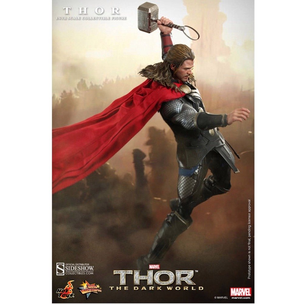 Hot Toys Thor The Dark World 1/6 Scale Collectible Figure - Marvel Movie Action Figure for Display & Collection - Perfect for Superhero Fans & Collectors