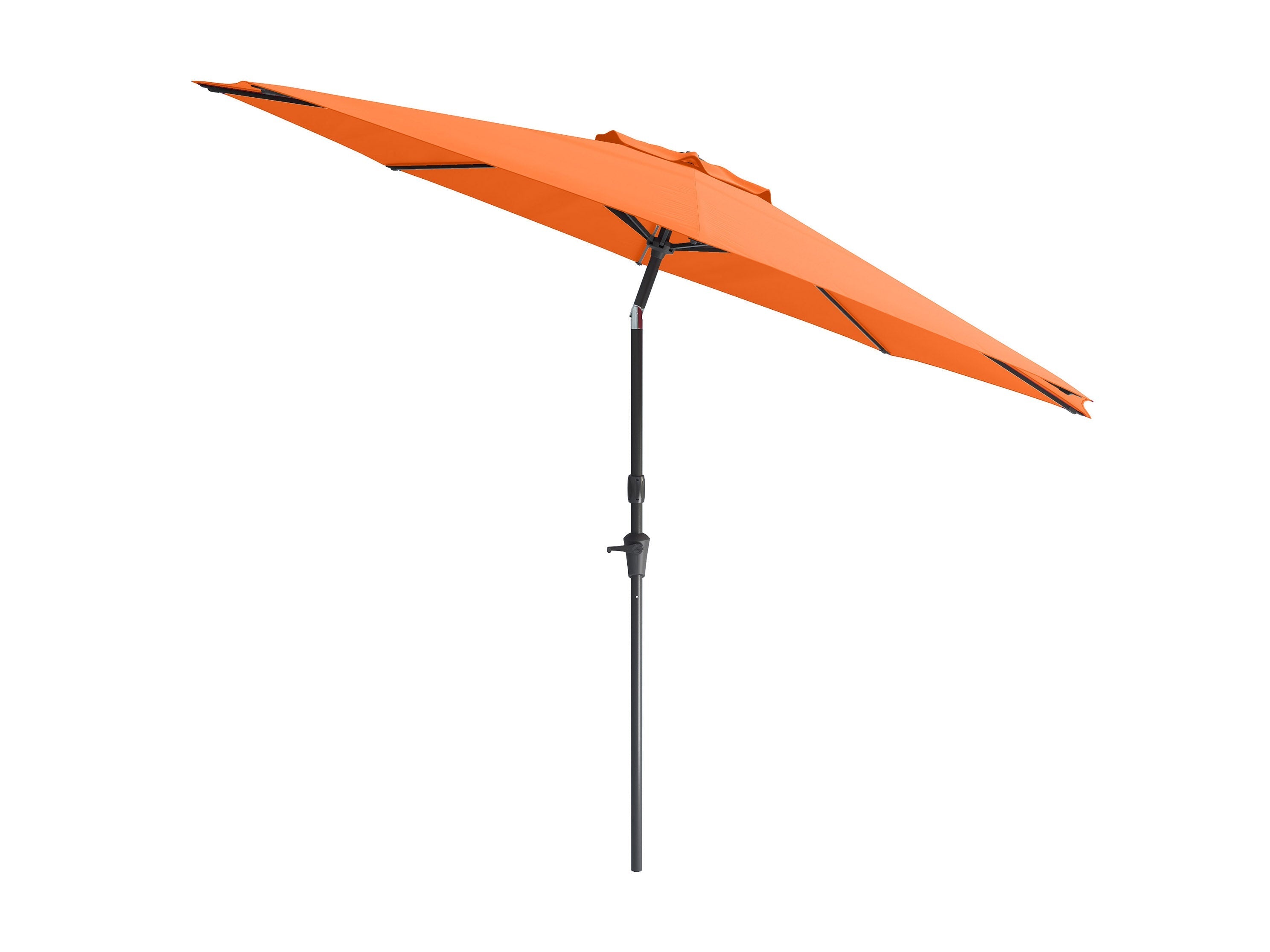 10ft Wind Resistant Orange Patio Umbrella - Heavy Duty Outdoor Market Umbrella with Crank Lift for Poolside, Backyard, Garden, and Beach Use